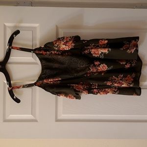 Boutique Plus Green Floral Babydoll Top